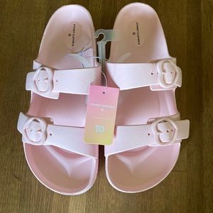 Stoney Clover Lane X Target Heart Buckle Slide Sandals size 10 BNWT